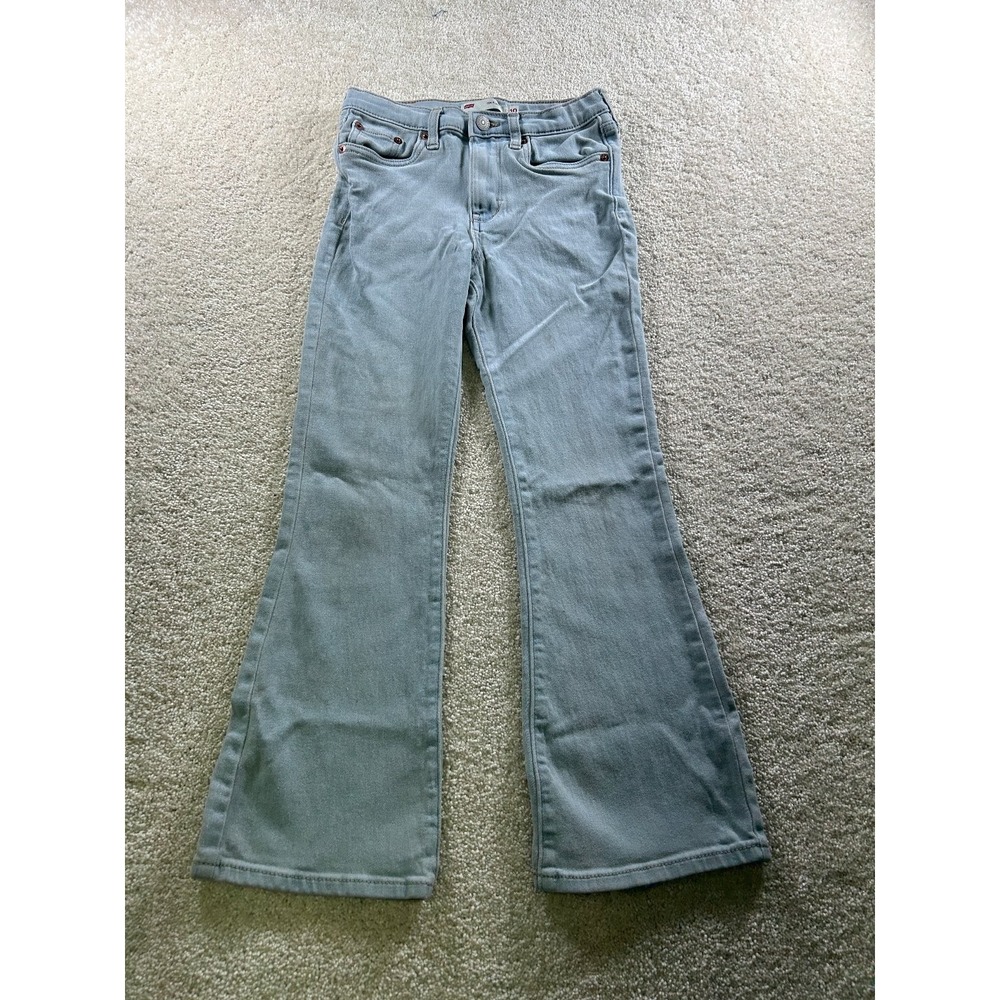 Levi's Jeans Girls Size 10 Light‎ Wash 726 Flare Adjustable Waist